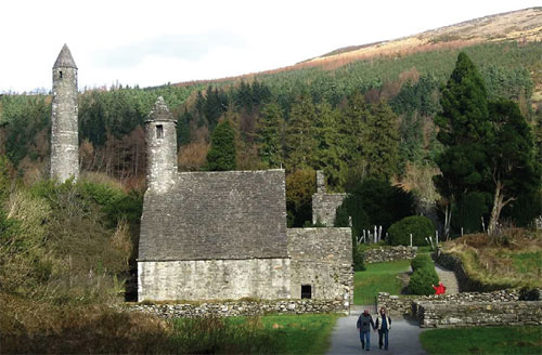 Saint Kevin's monastery at Glendalough